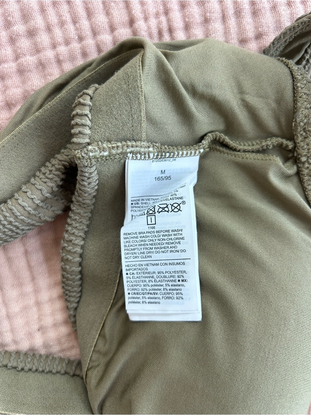Old Navy Ribbed Two-Piece Bikini Set in Sage Green & Cobalt Blue - Picture 5 of 5